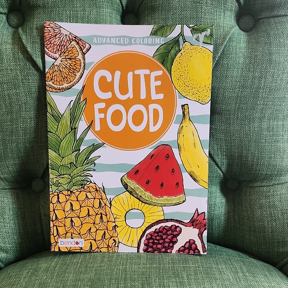Cute Food Advanced Coloring Book